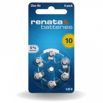 Hörgerätebatterien Renata ZA10 (6 Stück)