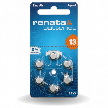 Hörgerätebatterien Renata ZA13 (6 Stück)
