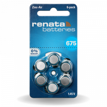 Hörgerätebatterien Renata ZA675 (6 Stück)